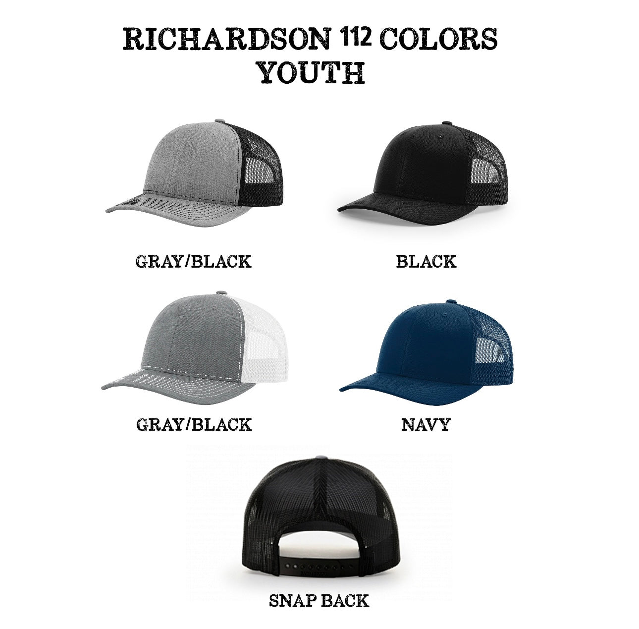 Adult & Kids Custom Name, Signature Name Richardson 112 Hat