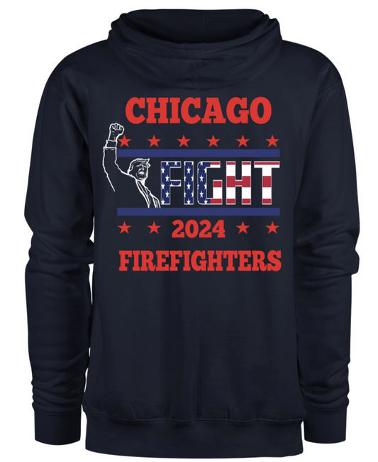 Trump 2024 Chicago Firefighters Fight Zip Up