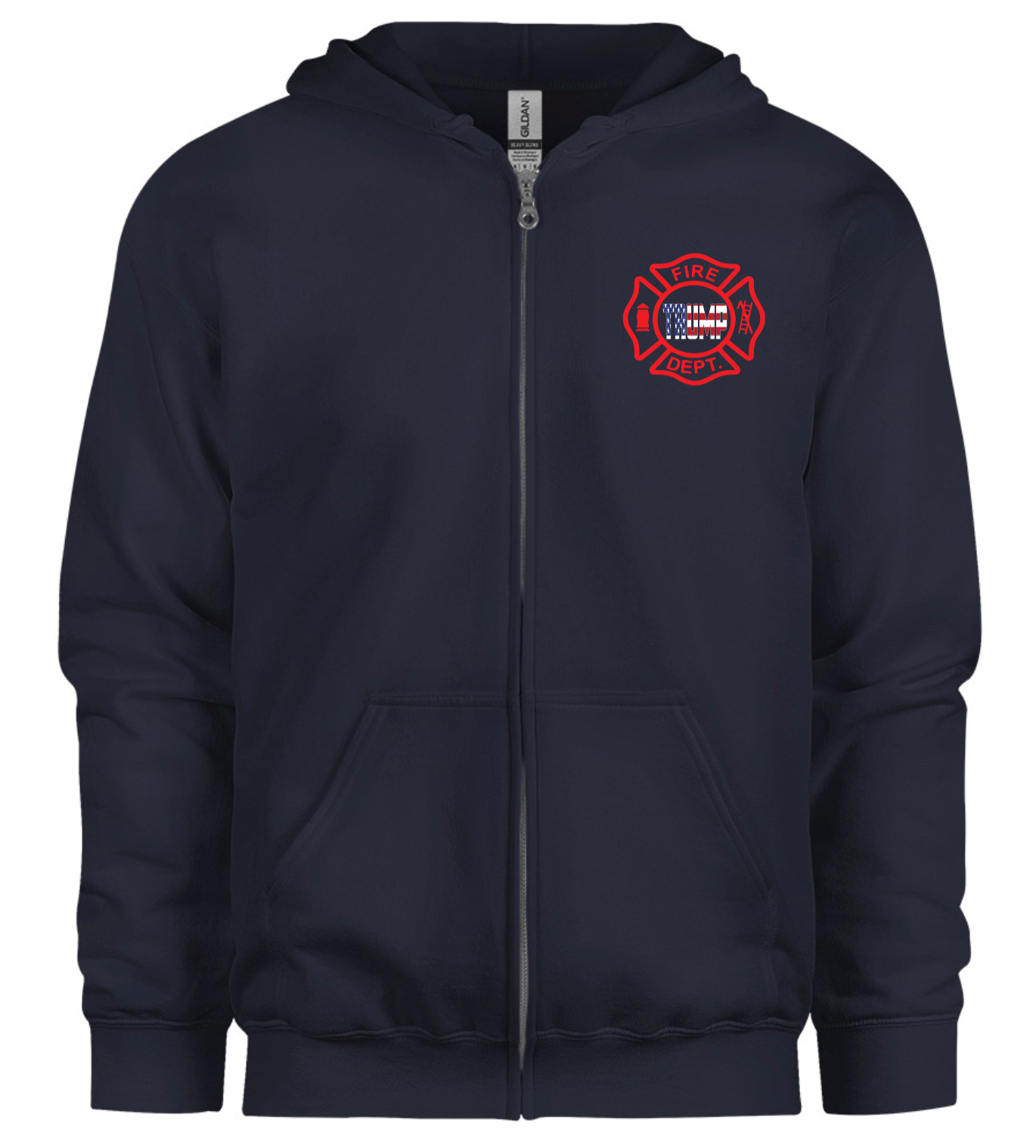 Trump 2024 Chicago Firefighters Fight Zip Up