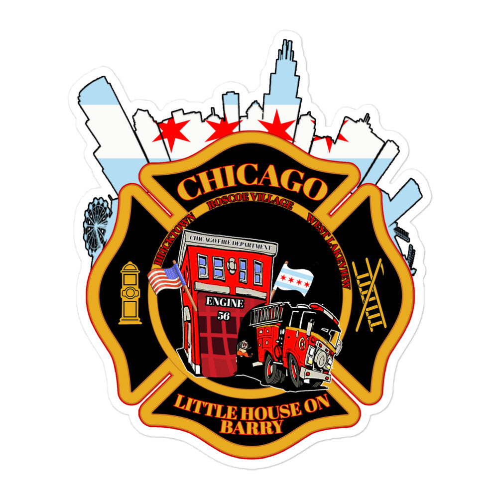 Engine 56 "Little House on Barry" Decal