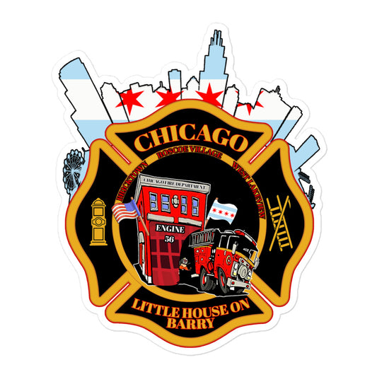 Engine 56 "Little House on Barry" Decal